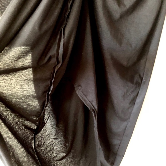 Onayaya Black Maxi Dress with Front Opening Sz Lg - Picture 5 of 7